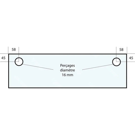 Vitre de four boulangerie type Bongard GS-VF1