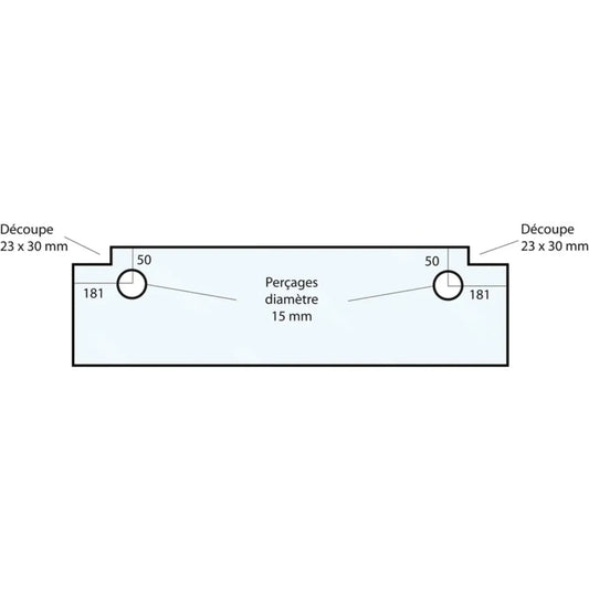 Vitre de four type Pavailler GS-VF13
